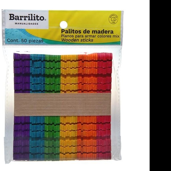 PALITOS ARM. MAD. COL. 10X115MM W600C BOLSA C50 PZAS